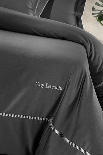 Guy Laroche Подредба Плик За Завивка Памучен 240x250см Двойен С 2 Калъфки За Възглавници Elite Антрацит-Сребърен