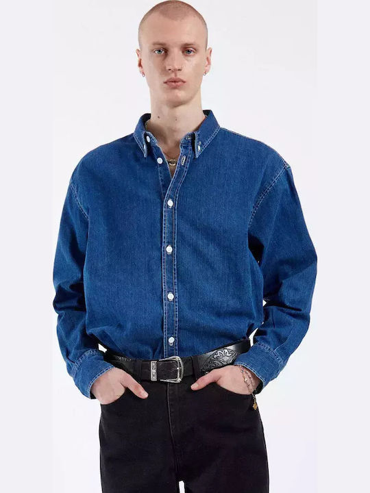 Langärmlig Jeans Hemd Mid Retro