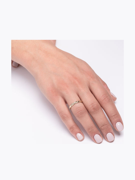Lunaorocreations Damenring Flechtmuster Gold 14 Karat