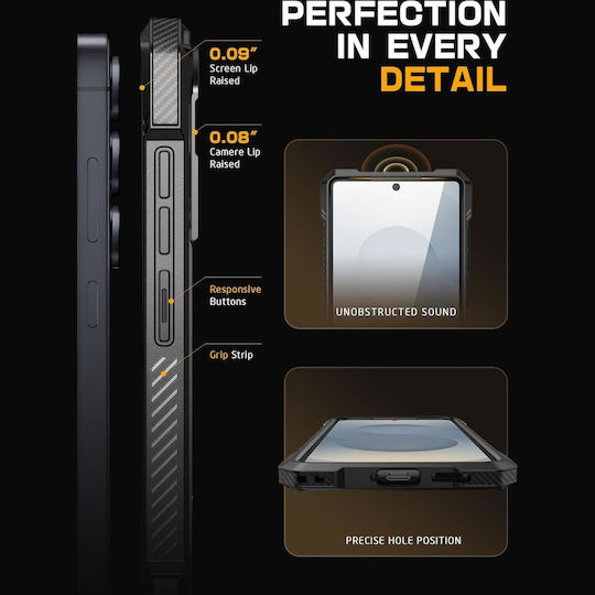 Supcase Ub Grip Mag Задна корица Силикон Черен (Galaxy S25 FE)