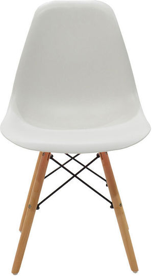 Alta Scaune Sala de mese din Polipropilenă White-natural 1buc 46x50x82buc
