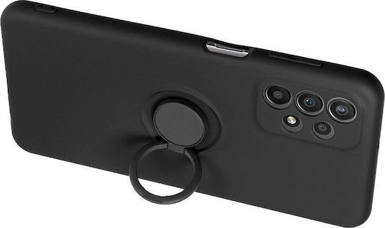 Ring Back Cover Σιλικόνης / Πλαστικό Μαύρο (Galaxy S25 FE)