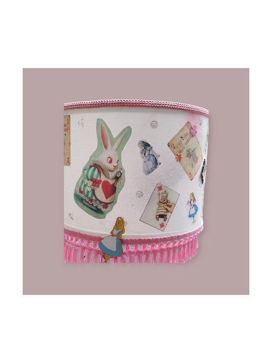 Oxygen Alice In Wonderland Table Lamp for E27 Socket with Pink Shade and Base