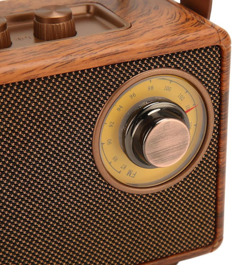 Old Street Audio Retro Bluetooth Speaker 5W with Radio and Battery Life up to 4 hours coffee