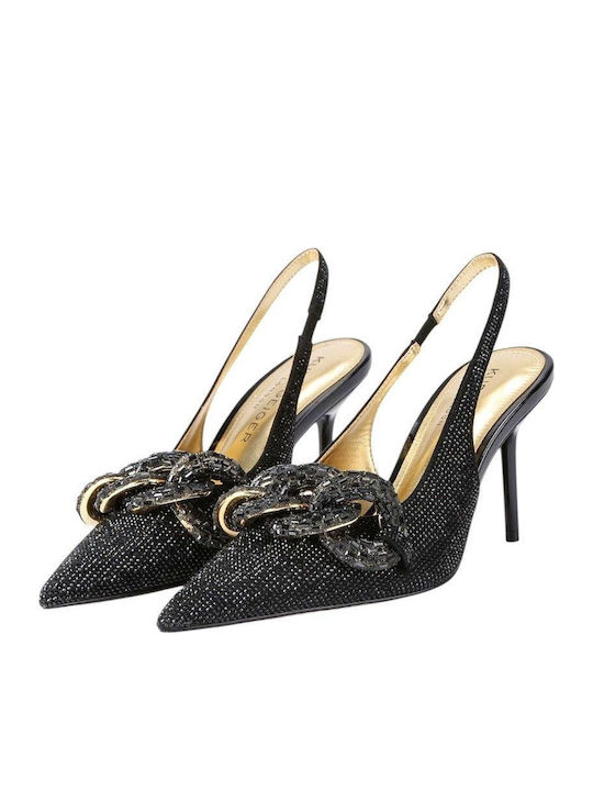 Crystal Chain Pantofi cu toc Negre