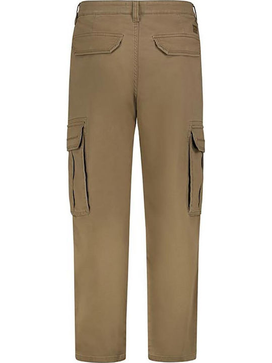 Trousers Cargo Elastic in Relaxed Fit Middle Brown