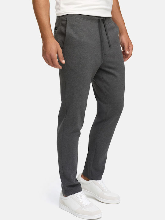 Trousers Elastic in Tapered Line Grey