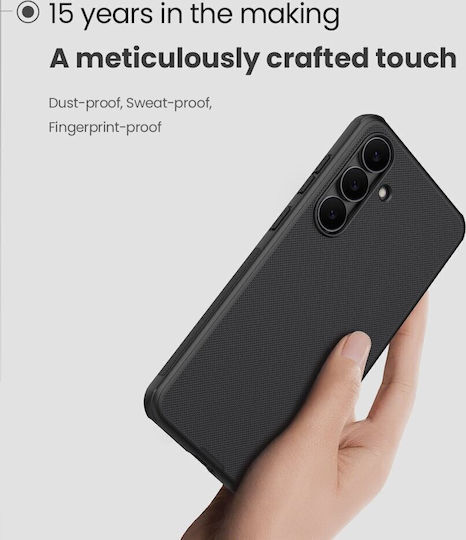Nillkin Super Frosted Pro Задна корица Пластмаса / Силикон Черен (Galaxy S25 FE)