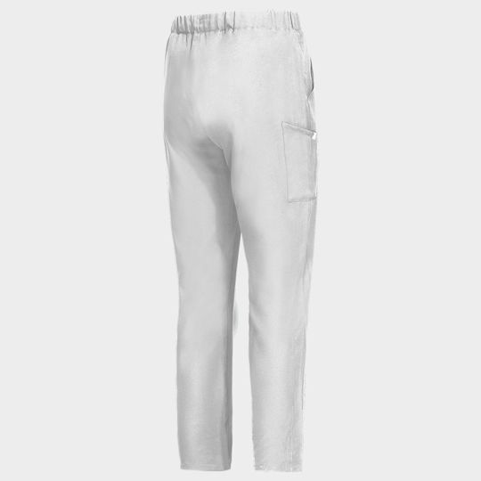 Be Unique Unisex White Medical Pants