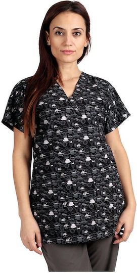 Be Unique Theater Women's Multicolour Medical Blouse Cotton and Polyester