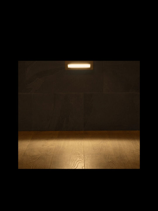 kelvo Stepart Wandmontierte Außenleuchte LED IP65 6W mit Warmweiß Licht 21x5.5x6.5εκ.