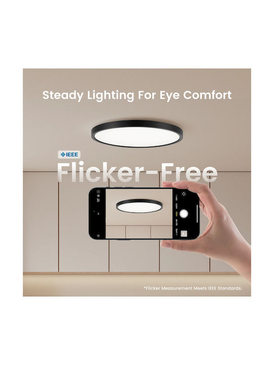 Yeelight Πλαφονιέρα Οροφής 23εκ. με Ενσωματωμένο LED και Τηλεχειριστήριο