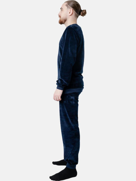 Paco & Co Men's Winter Pajamas Set Blue
