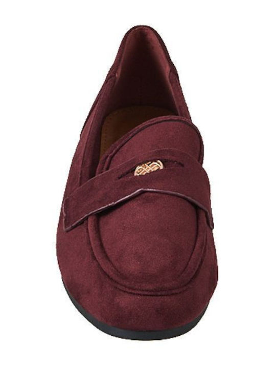 Women's Moccasins in Burgundy Color