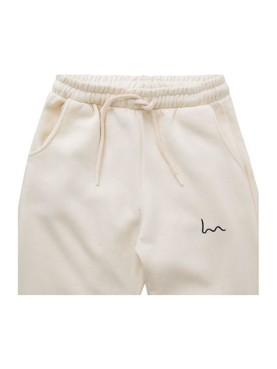 Παντελόνι Φόρμας Fleece Κρεμ
