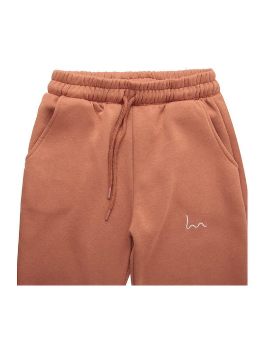 Παντελόνι Φόρμας Fleece Καφέ