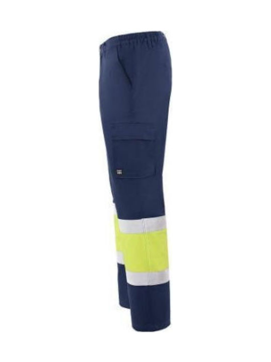 Axon Hi-vis Leggero Παντελόνι Εργασίας Μπλε Ανακλαστικές Ταινίες
