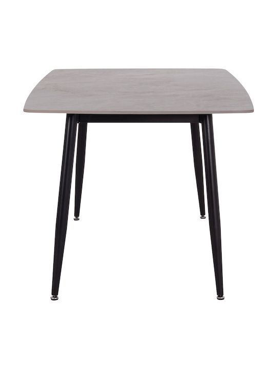 Rav Masă Sala de mese Marble Grey, Black 160x90x75buc