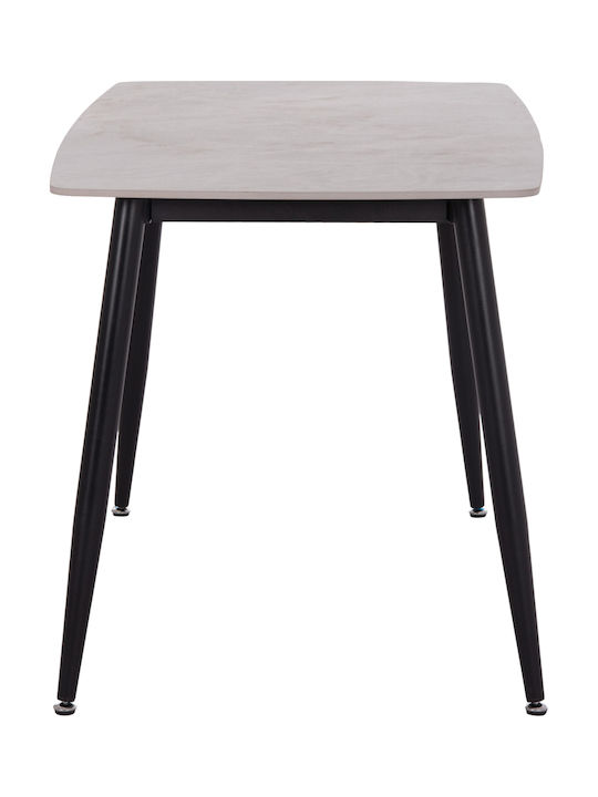 Rav Tisch Speisesaal Marble Grey, Black 120x70x75cm