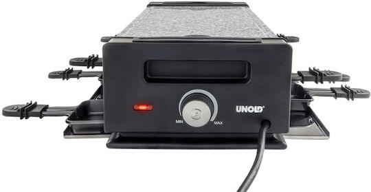 Unold Delice Basic Tischplatte Elektrogrill Raclette Glatte Platte 1200W mit einstellbarem Thermostat 38cmx19.5cmcm