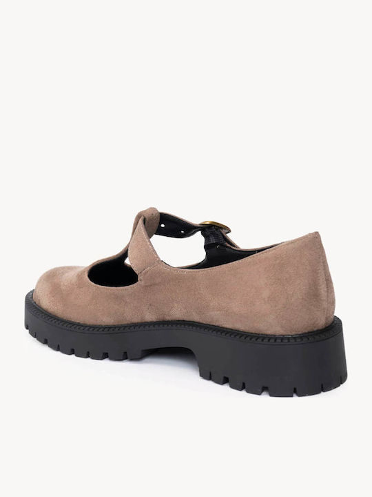 Loafers Bej Baretă Cu Talpă Anatomică