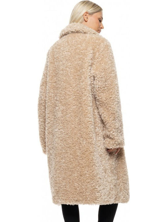 Women's Long Fur Beige