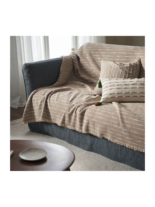 Gofis Home Beige Sofa Throw Jacquard 180x250cm