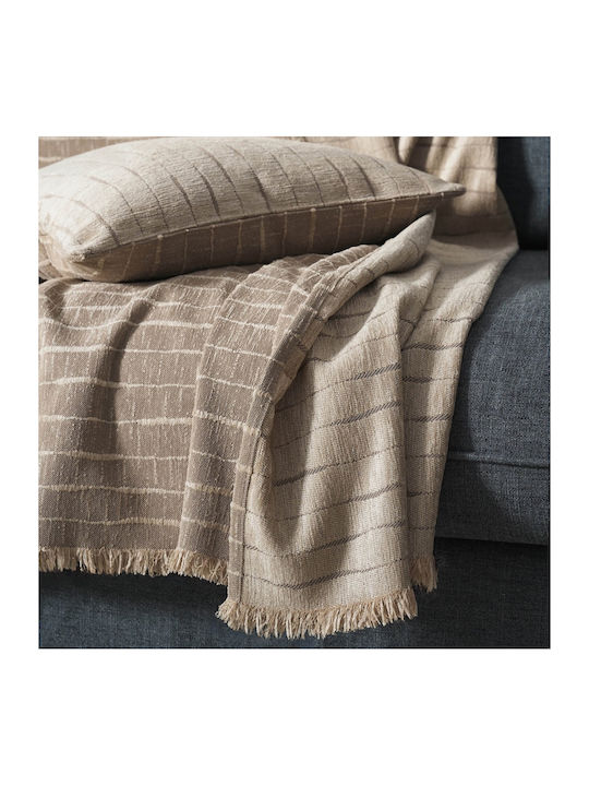 Gofis Home Beige Sofa Throw Jacquard 180x250cm
