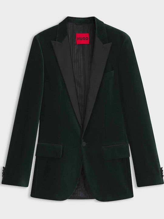 Henry254e1x Men's Suit Jacket Slim Fit Green