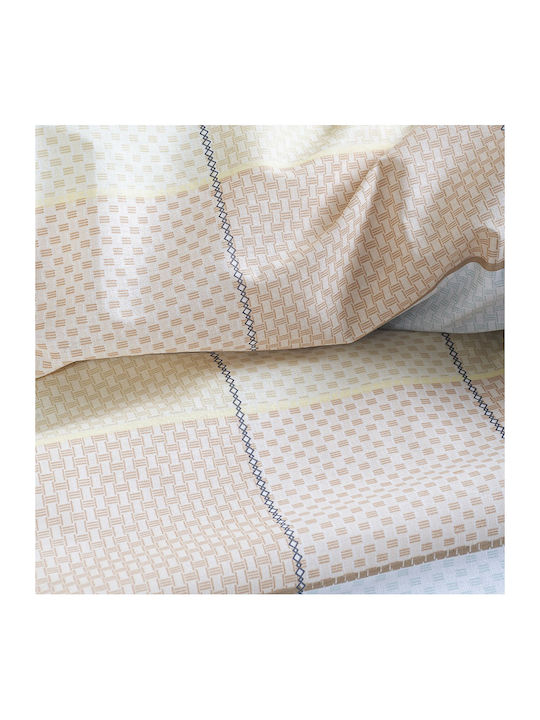 Rythmos Duvet Cover Set Single with Pillowcase 160x250 Colette Yellow-blue