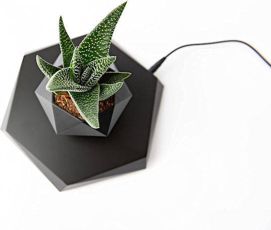 Hanging Plant Pot Magnetic Levitation & Rotation Technology Black