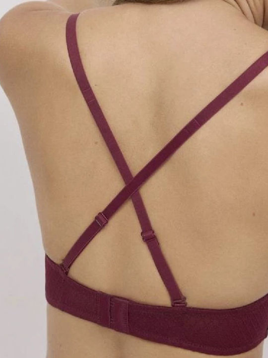 Ysabel Mora Σετ Εσωρούχων Σουτιέν με String Μπορντό