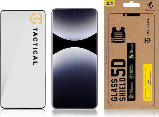 Tactical 5D 0.33mm Tempered Glass Μαύρο (Redmi Note 14 Pro 4G)