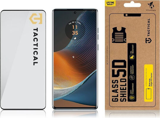 Tactical 5D 0.33mm Tempered Glass Μαύρο (Motorola Edge 50 Fusion Black)