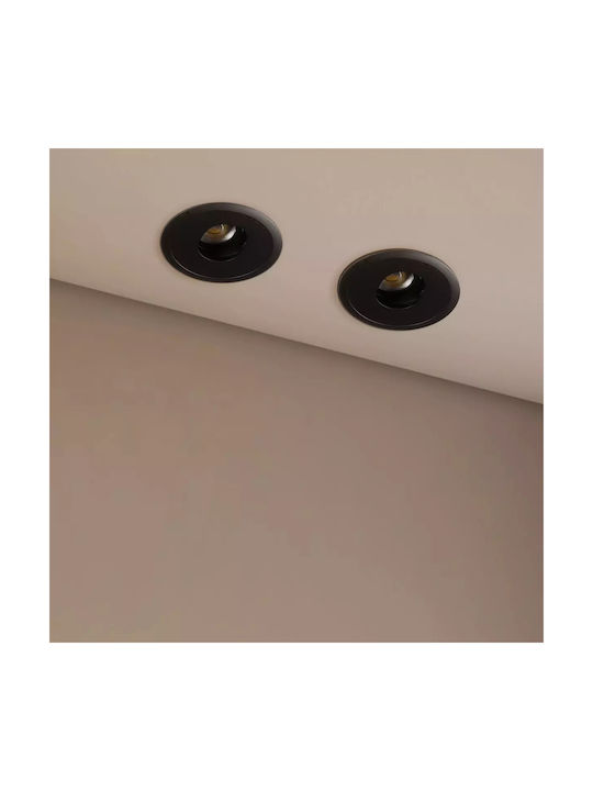 kelvo Asymmetrical Metallic Recessed Spot with Integrated LED and Natural White Light White 8.3x8.3cm. 1pcs