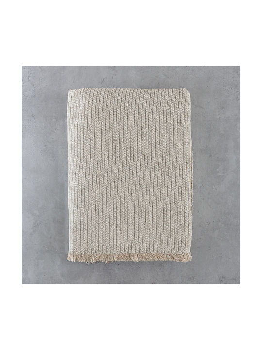 Rythmos Dekorativer Kissenbezug Hansel aus 100% Baumwolle Beiges Hell 40x40cm