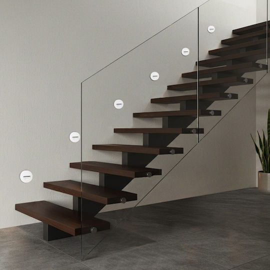 kelvo Stepart Wandmontiertes Außenbeleuchtung LED IP65 3W mit Warmweißem Licht 8.3x4.5x8.3cm