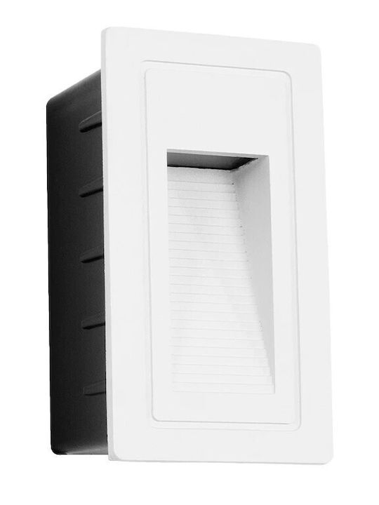 kelvo Stepart Wandmontiertes Außenbeleuchtung LED IP65 3W mit Warmweißem Licht 6x5.5x10cm