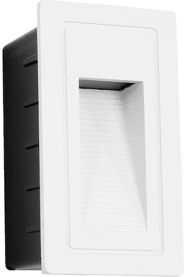 kelvo Stepart Wandmontiertes Außenbeleuchtung LED IP65 3W mit Warmweißem Licht 6x5.5x10cm
