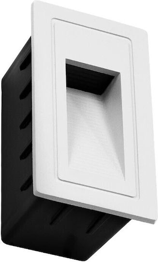 kelvo Stepart Wandmontiertes Außenbeleuchtung LED IP65 3W mit Warmweißem Licht 6x5.5x10cm
