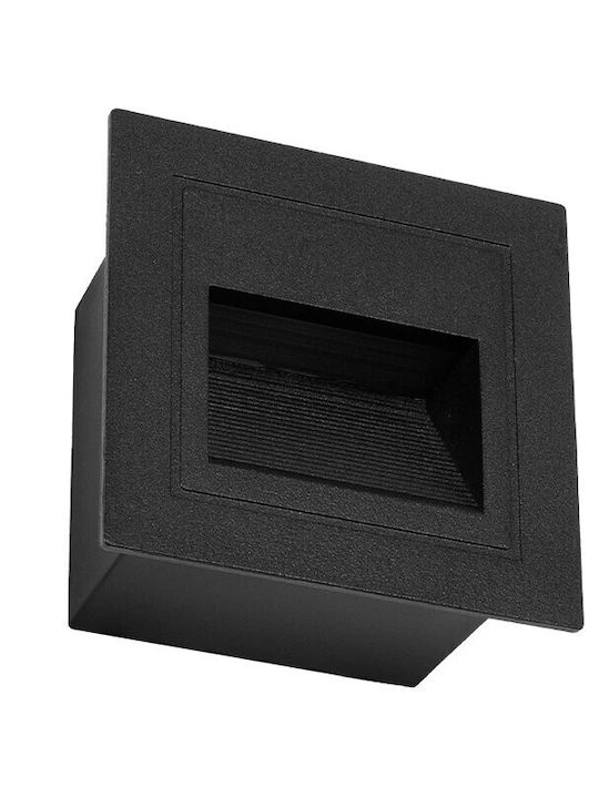 kelvo Stepart Стенно Външно Осветително Тяло LED IP65 3W с Топло Бяла Светлина 8.5x5x8.5см