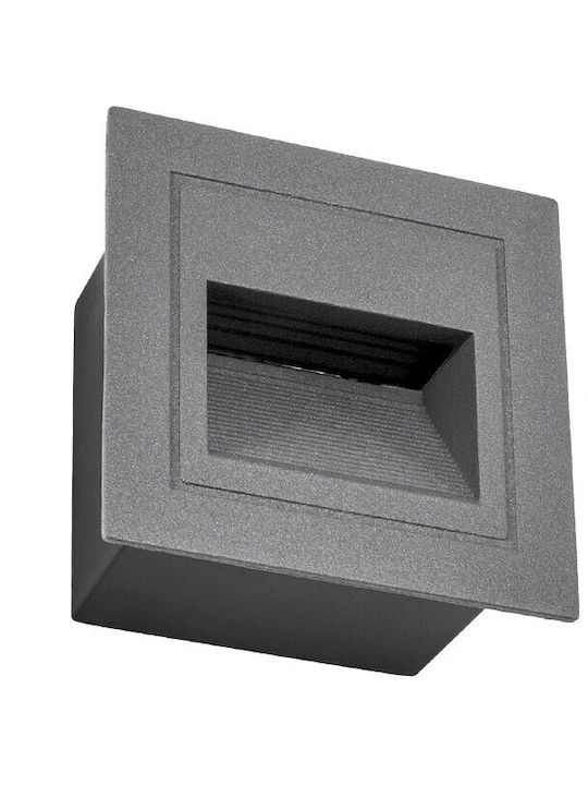 kelvo Stepart Wandmontiertes Außenbeleuchtung LED IP65 3W mit Warmweißem Licht 8,5x5x8,5cm