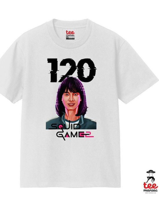 Squid Game 120 Cho Hyun-ju Classic T-shirt Double Stitching Without Side Seams White 100% Cotton Vegan & Oeko-tex Certified Squid Game 120 Cho Hyun-ju Classic T-shirt Double Stitching Without Side Seams White 100% Cotton Vegan & Oeko-tex Certified