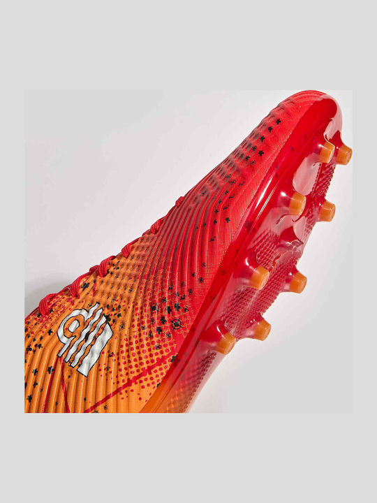 Admiral Football Shoes with Molded Cleats Orange