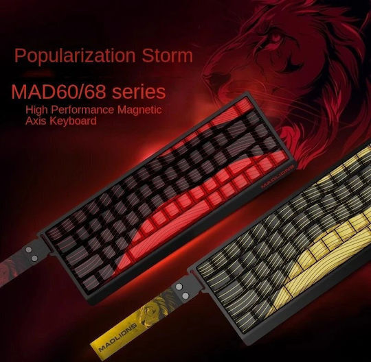 Madlions MAD 68 HE Flagship V2 Gaming Μηχανικό Πληκτρολόγιο Tenkeyless με Magnetic διακόπτες και RGB φωτισμό (Αγγλικό US)