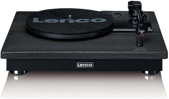 Lenco LS-100 LS100BK Turntables with Preamp and Built-in Speakers Black