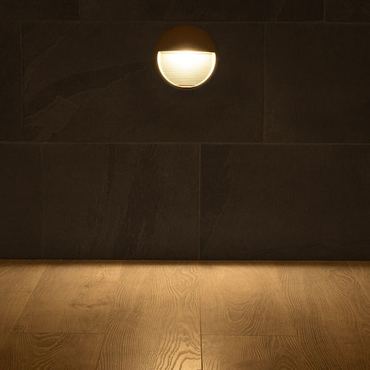 kelvo Stepart Wall-Mounted Outdoor Spotlight LED IP65 3W with Warm White Light 16x8x16cm