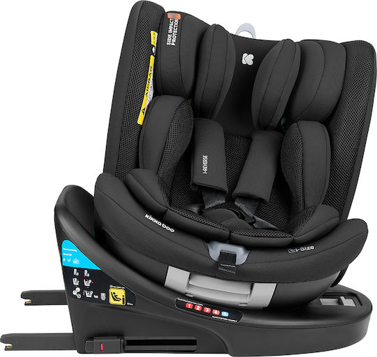 Kikka Boo i-Reverse Детско Столче за Кола i-Размер с Isofix Черен