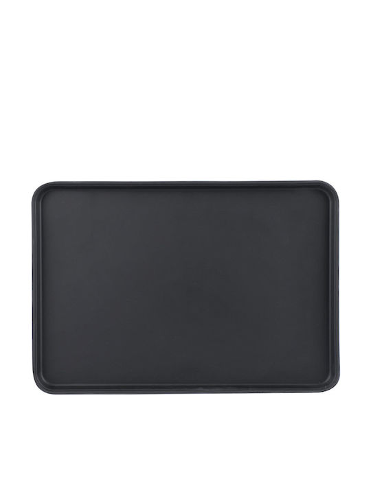 GTSA Plastic Rectangular Serving Tray in Black Color 35x27cm 73-25351 1pcs