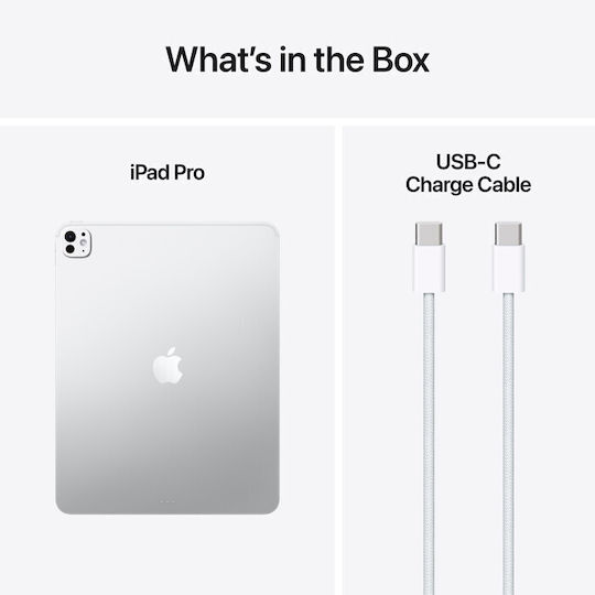 Apple iPad Pro M5 (2025) 13" (16GB/1TB/стъкло с нано-текстура) Сребрист